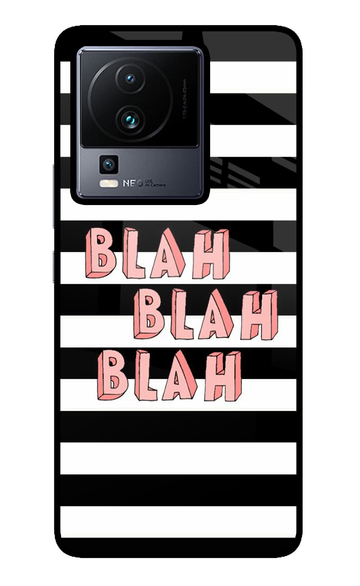 Blah Blah Blah iQOO Neo 7 Glass Case