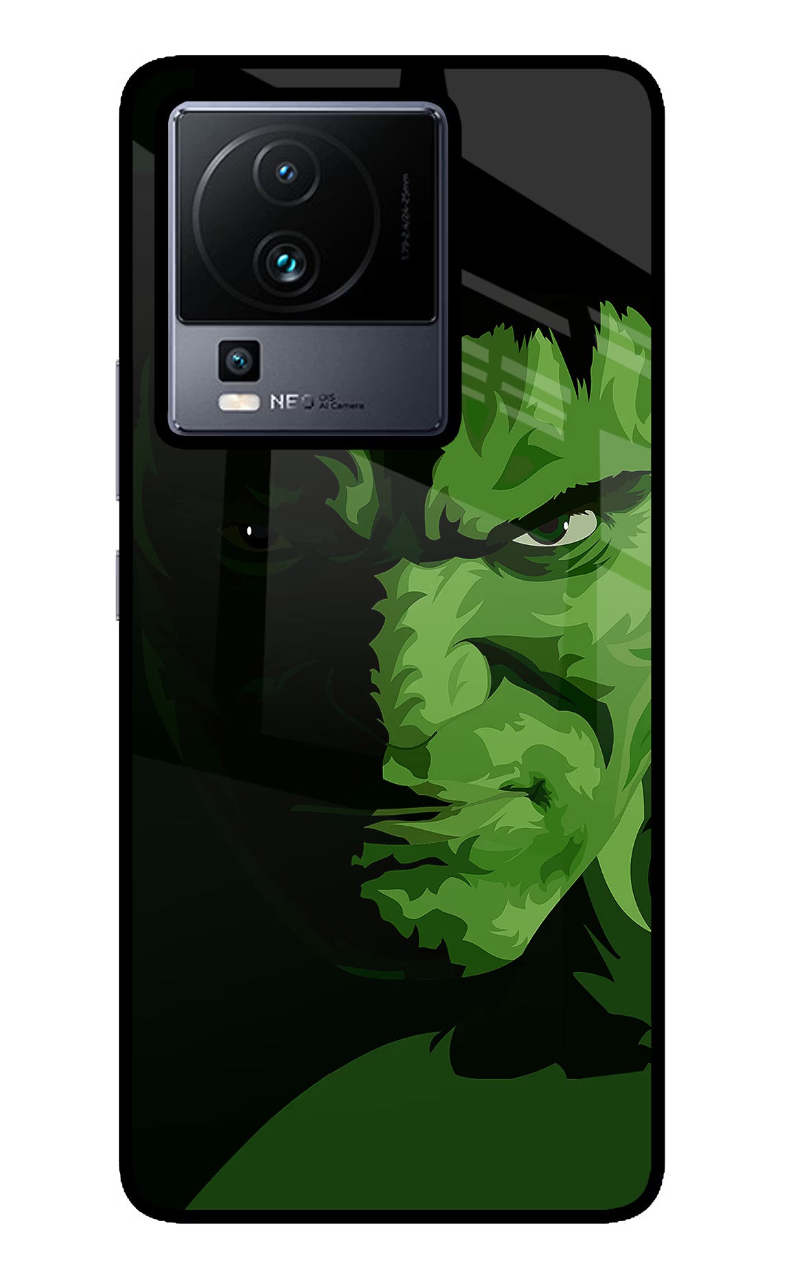 HULK iQOO Neo 7 Glass Case Back Cover by Casekaro