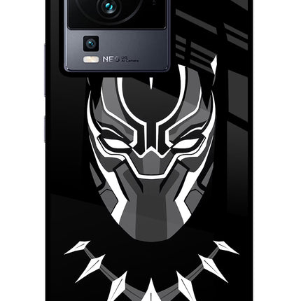 Black Panther iQOO Neo 7 Glass Case Back Cover by Casekaro
