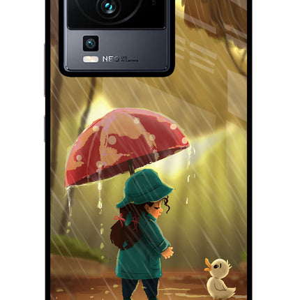 Rainy Day iQOO Neo 7 Glass Case Back Cover by Casekaro