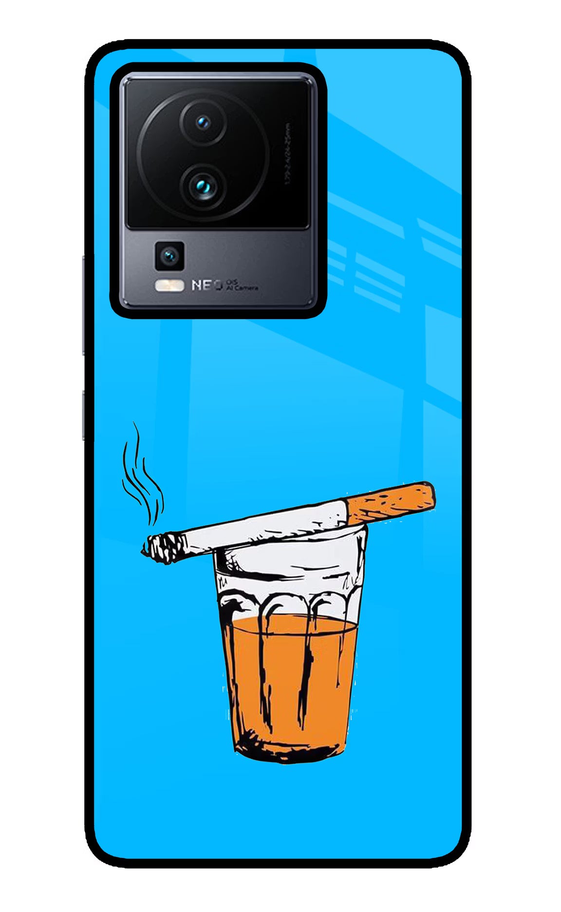 Chai Sutta iQOO Neo 7 Glass Case Back Cover by Casekaro