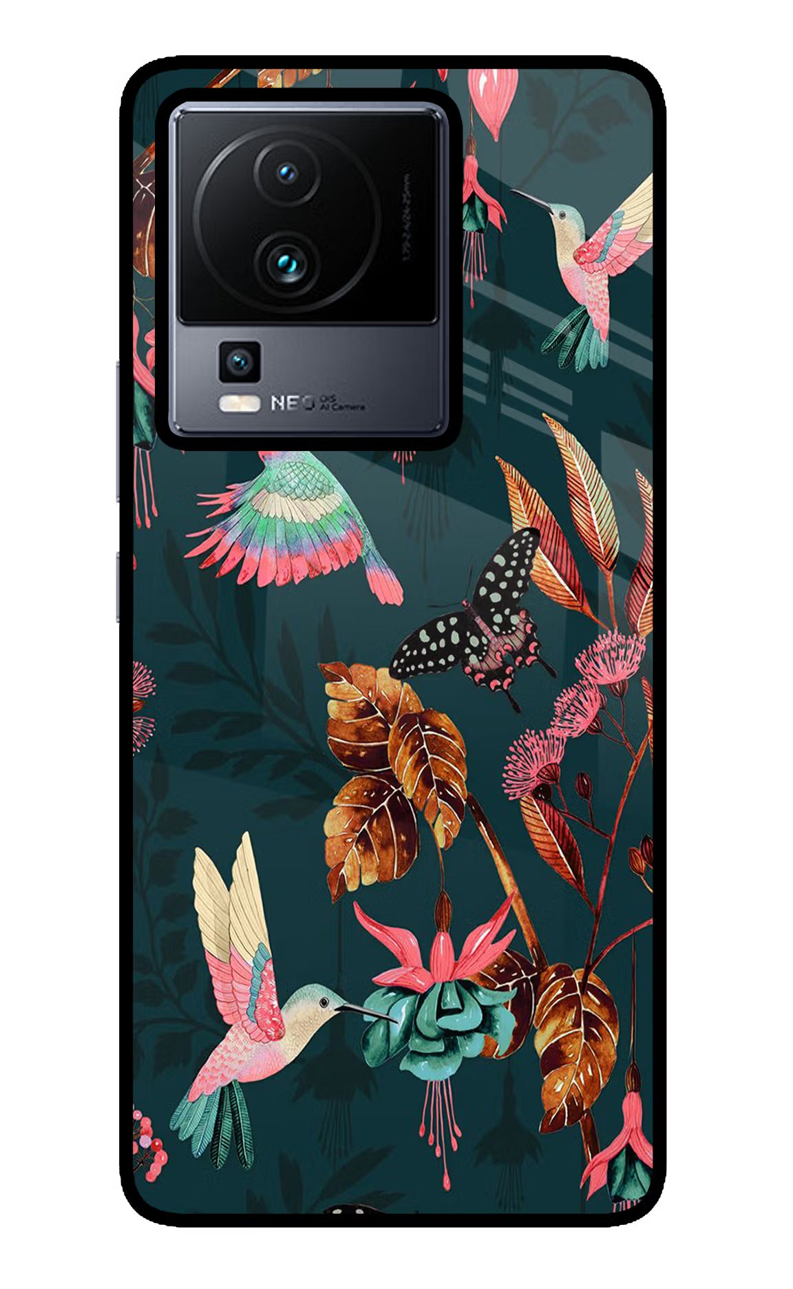 Birds iQOO Neo 7 Glass Case Back Cover by Casekaro