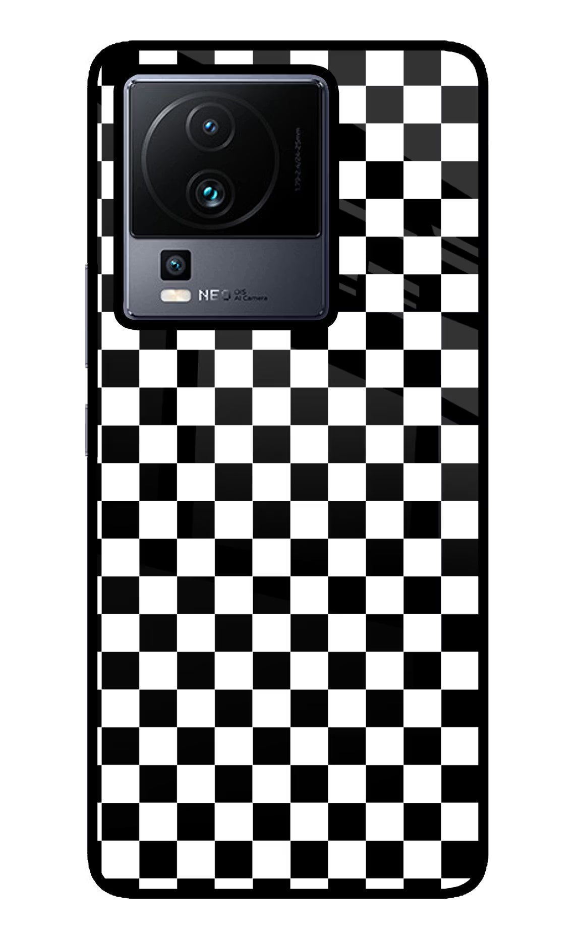 Chess Board iQOO Neo 7 Glass Case Back Cover by Casekaro