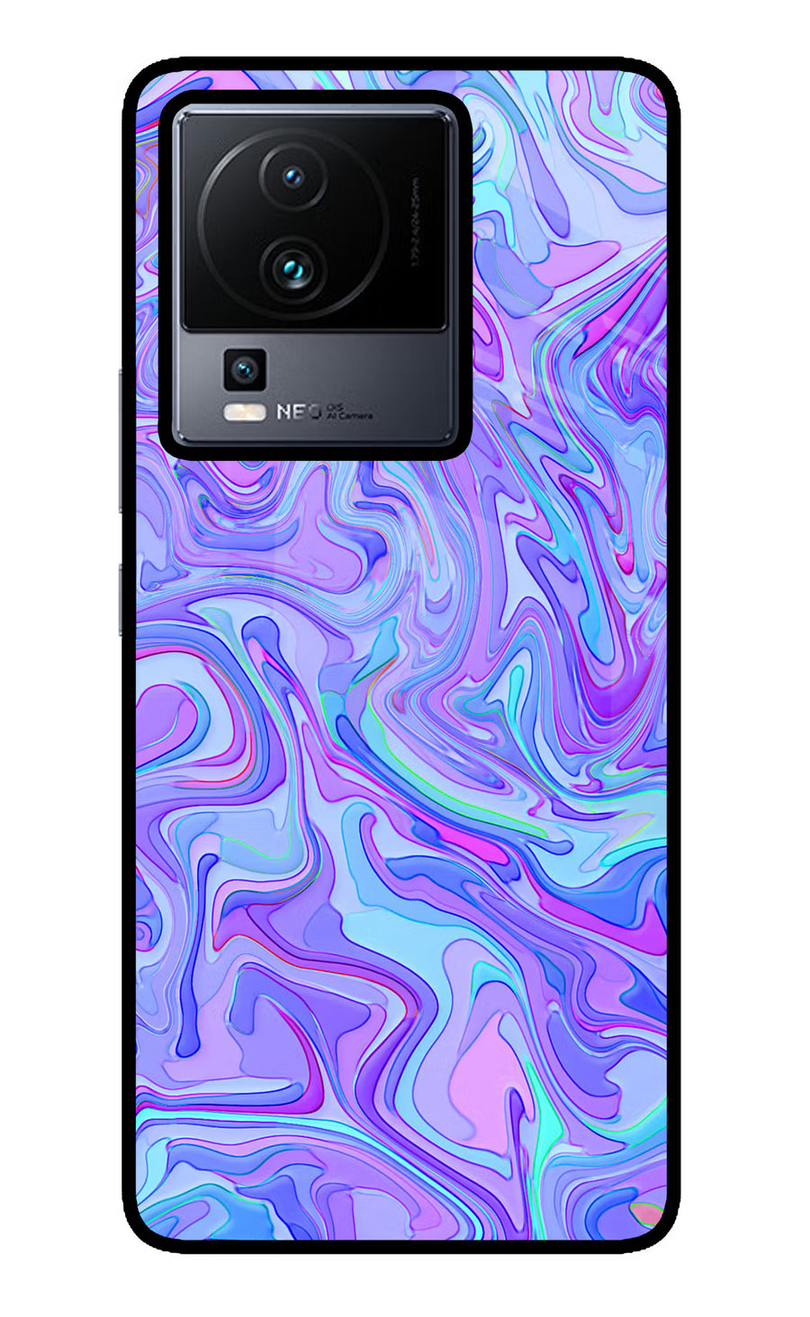 Glitter iQOO Neo 7 Back Cover, Glass case