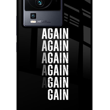 Again Again Gain iQOO Neo 7 Glass Case Back Cover by Casekaro