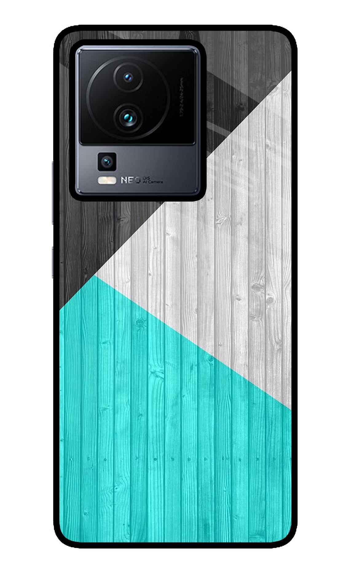 Wooden Abstract iQOO Neo 7 Glass Case