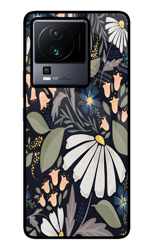 Flowers Art iQOO Neo 7 Glass Case