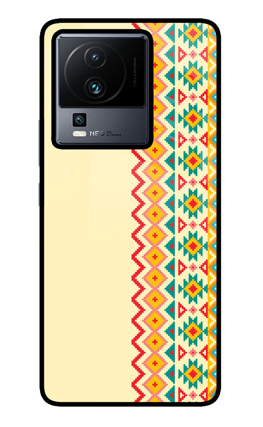 Ethnic Seamless iQOO Neo 7 Back Cover, Glass case