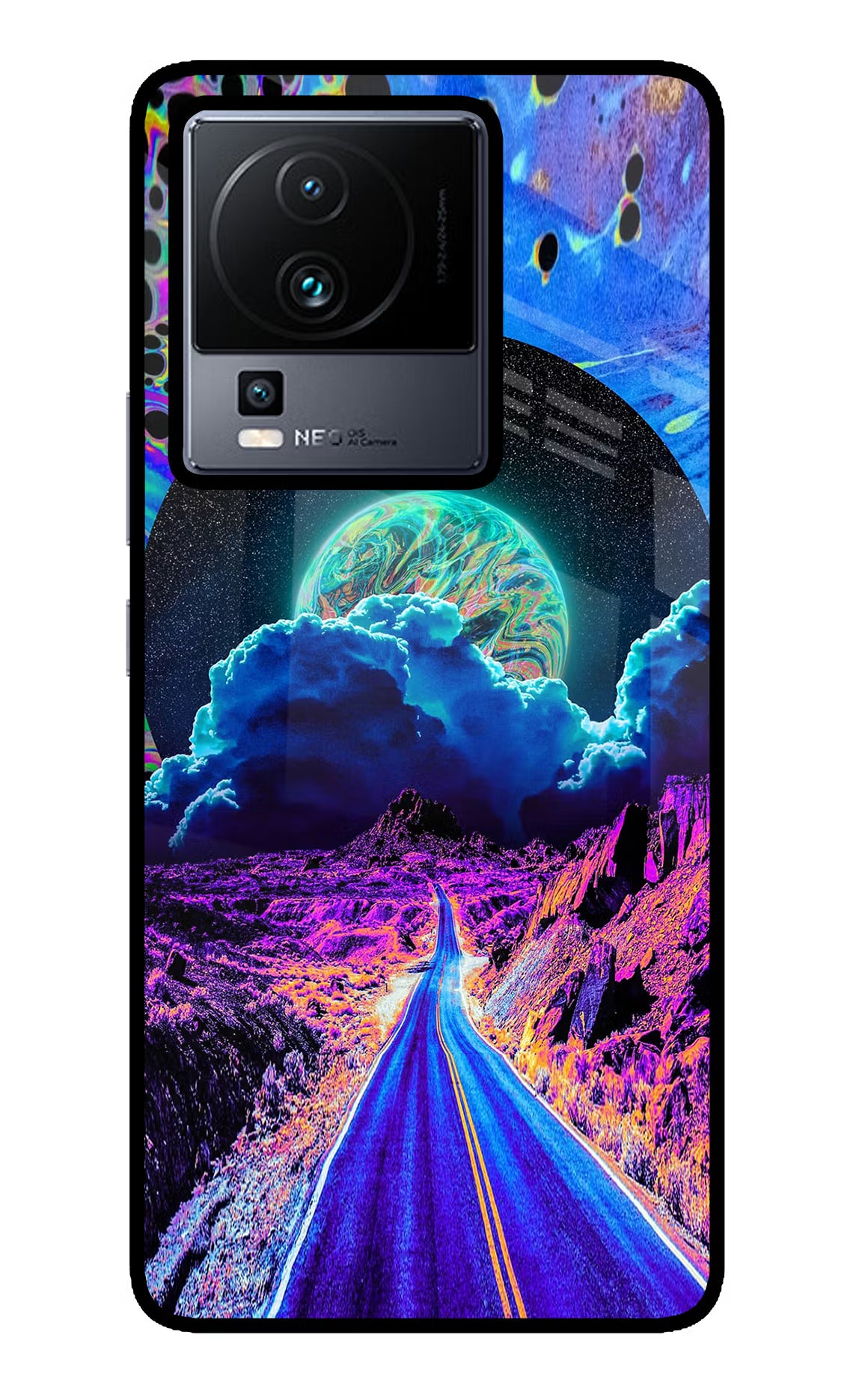 Psychedelic Painting iQOO Neo 7 Glass Case