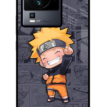 Chota Naruto iQOO Neo 7 Glass Case Back Cover by Casekaro