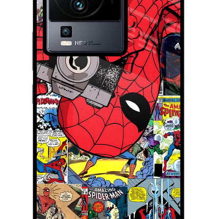 Spider Man iQOO Neo 7 Glass Case