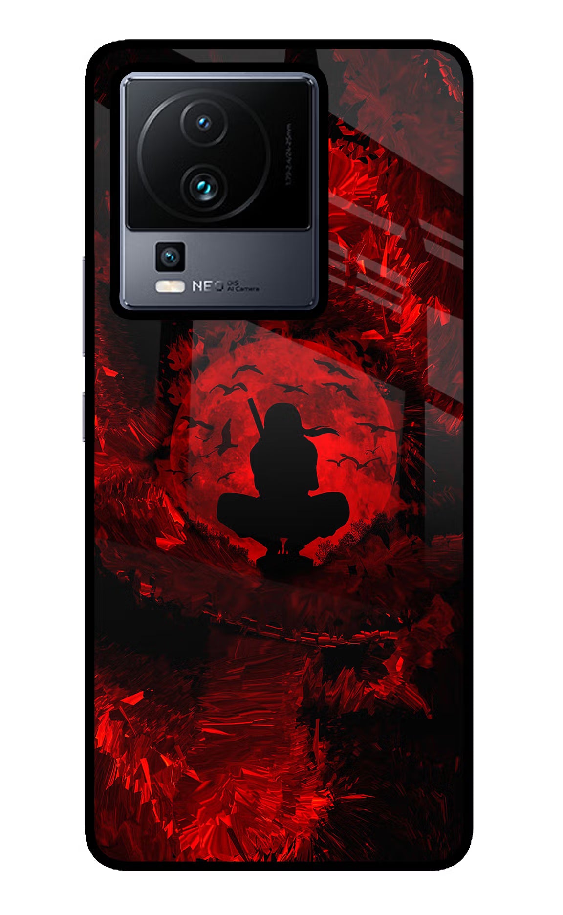 Itachi Uchiha iQOO Neo 7 Glass Case Back Cover by Casekaro
