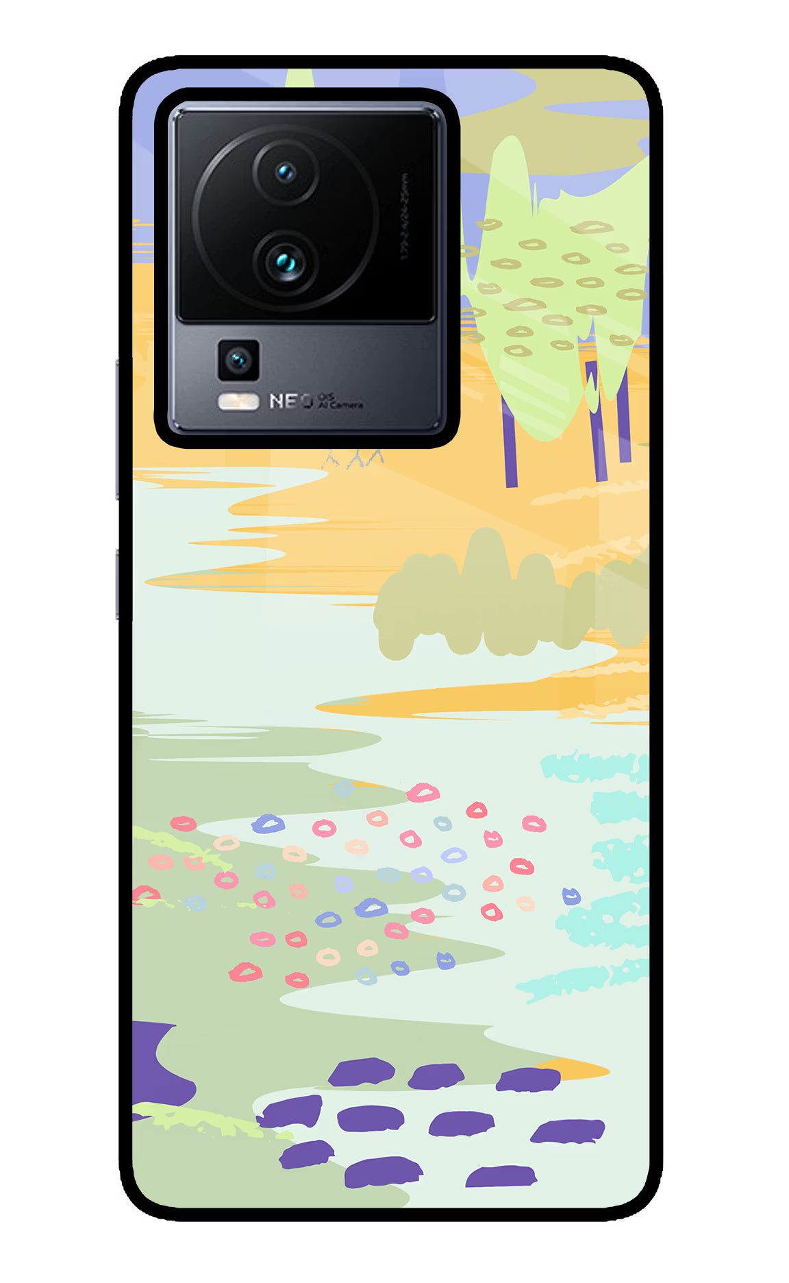 Scenery iQOO Neo 7 Glass Case Back Cover by Casekaro