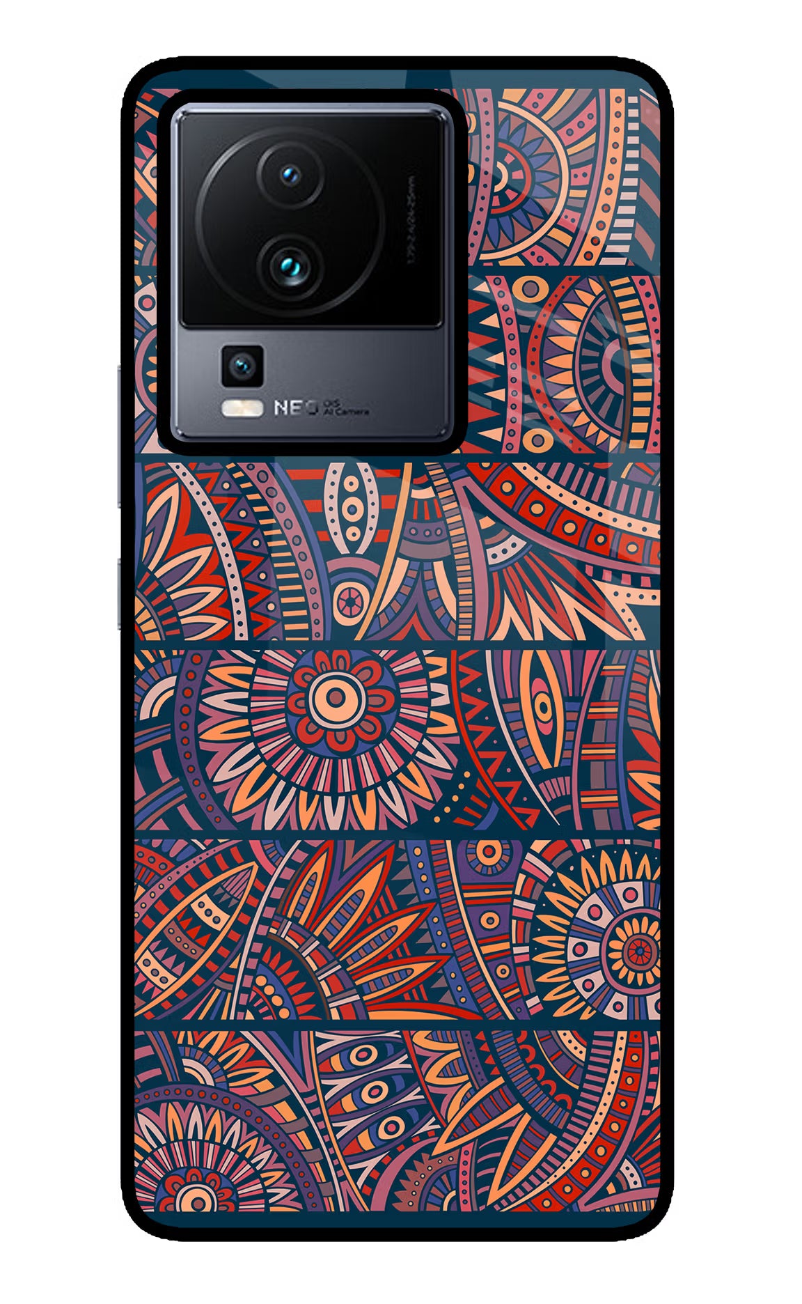 African Culture Design iQOO Neo 7 Glass Case Back Cover by Casekaro