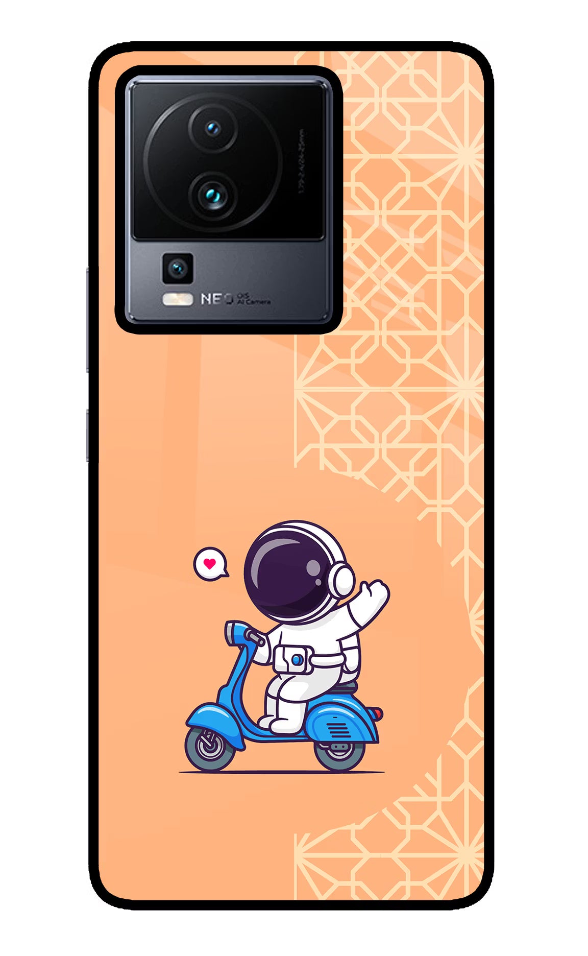 Cute Astronaut Riding iQOO Neo 7 Glass Case