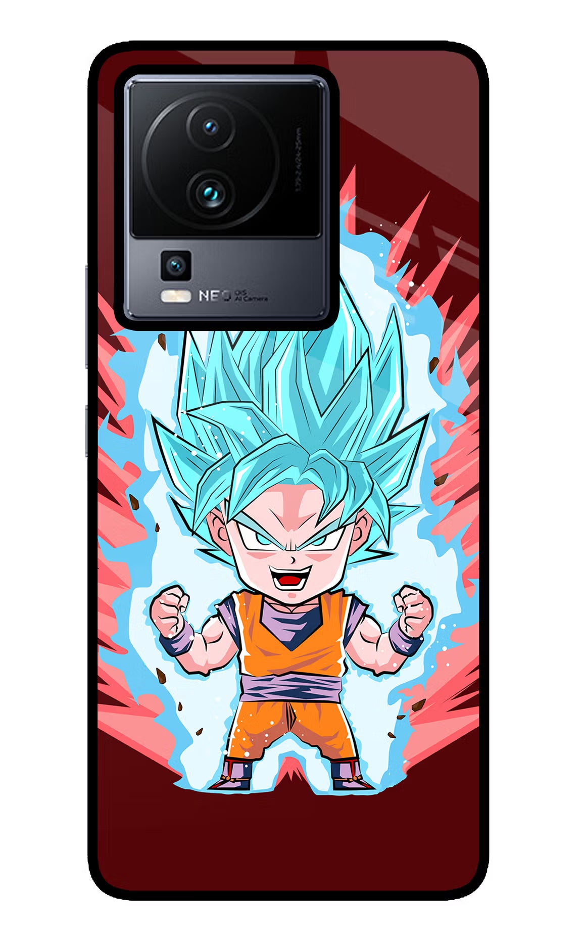 Goku Little iQOO Neo 7 Glass Case Back Cover by Casekaro