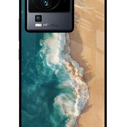 Ocean Beach iQOO Neo 7 Glass Case Back Cover by Casekaro