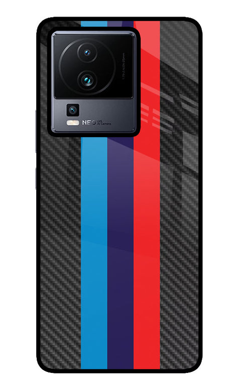 BMW Stripes Pattern iQOO Neo 7 Glass Case