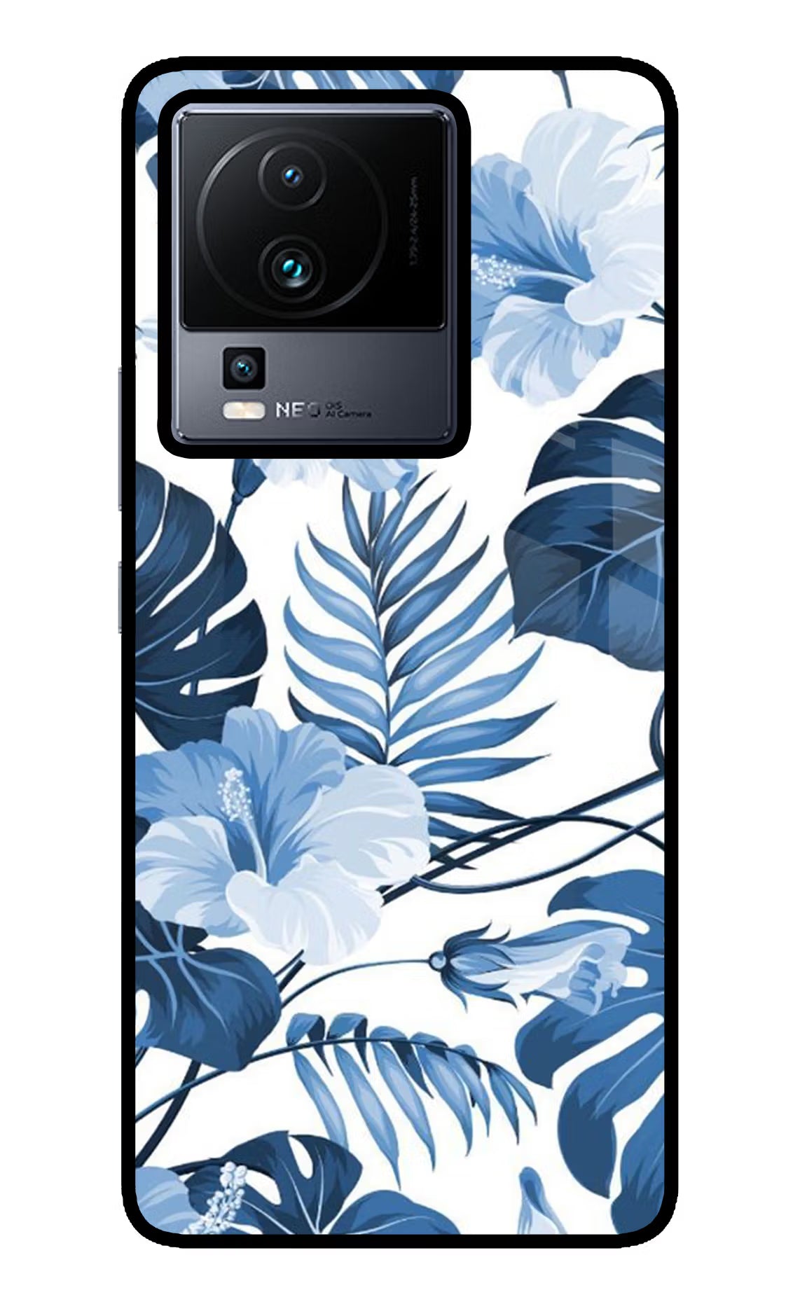 Fabric Art iQOO Neo 7 Glass Case Back Cover by Casekaro