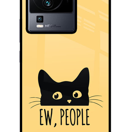 Ew People Catitude iQOO Neo 7 Glass Case Back Cover by Casekaro