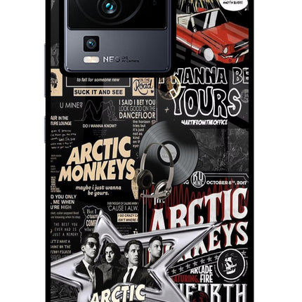Arctic Monkeys iQOO Neo 7 Glass Case Back Cover by Casekaro