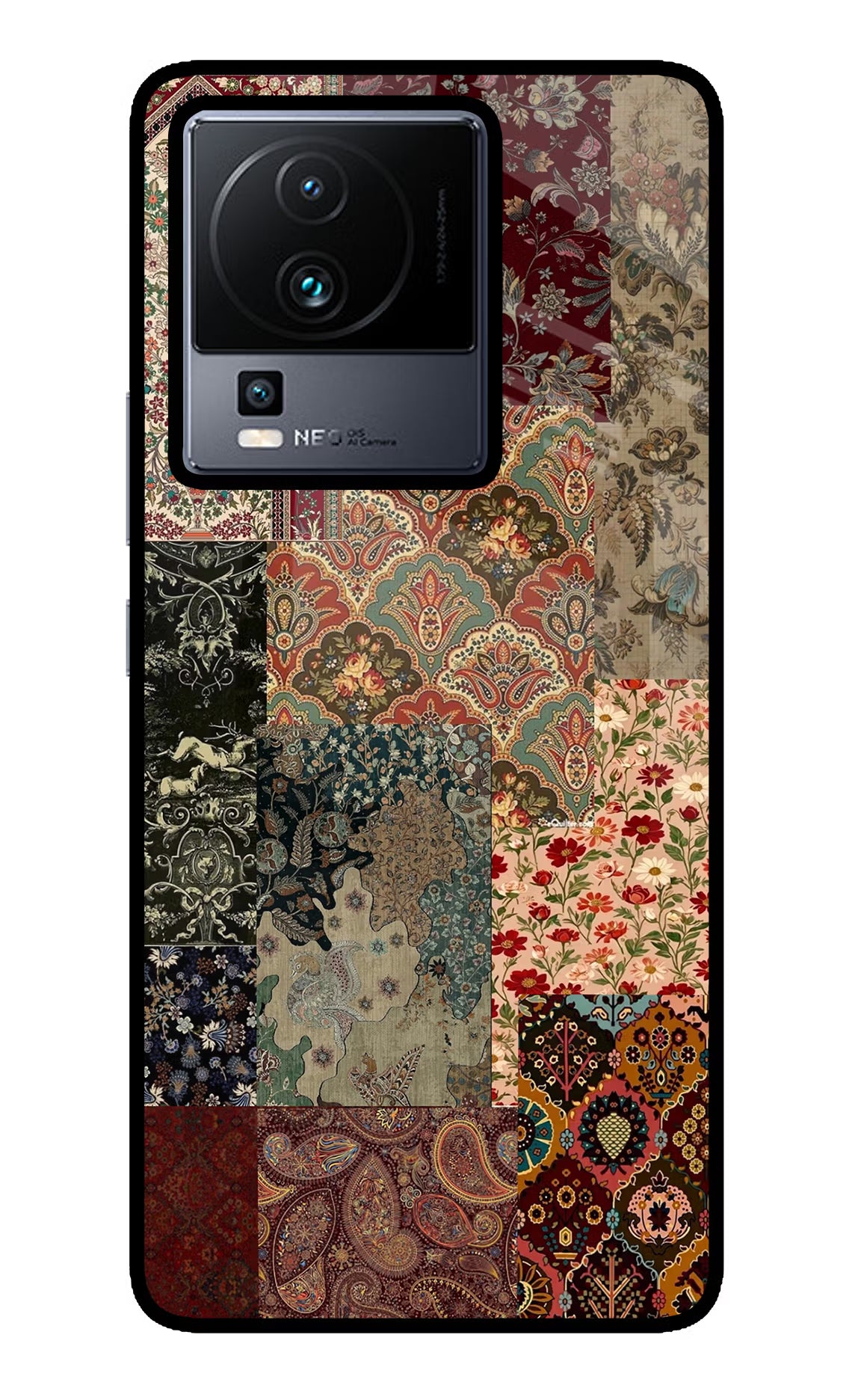 Desi Print iQOO Neo 7 Glass Case Back Cover by Casekaro