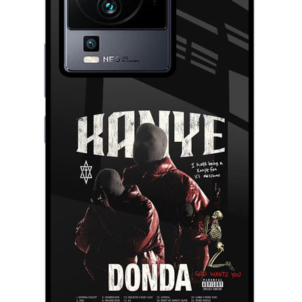 Donda Kanye West iQOO Neo 7 Glass Case Back Cover by Casekaro