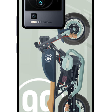 Classic Cafe Racer 99 iQOO Neo 7 Glass Case Back Cover by Casekaro