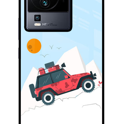 Mountain Trail Beast iQOO Neo 7 Glass Case Back Cover by Casekaro
