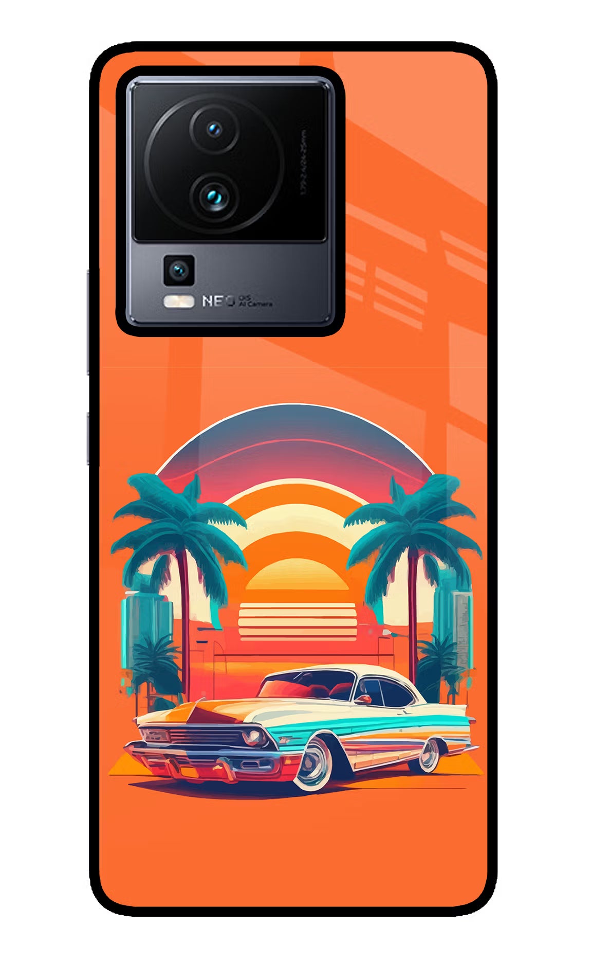 Palm Drive 80s iQOO Neo 7 Glass Case