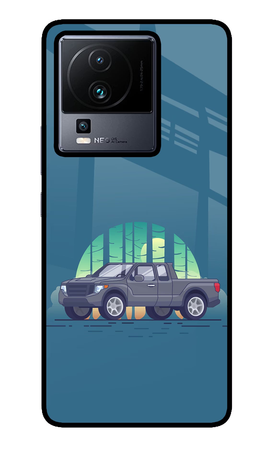 Retro Garage Vibe iQOO Neo 7 Glass Case