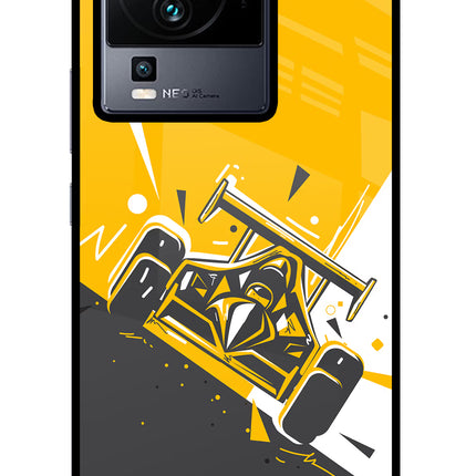 Track King iQOO Neo 7 Glass Case Back Cover by Casekaro