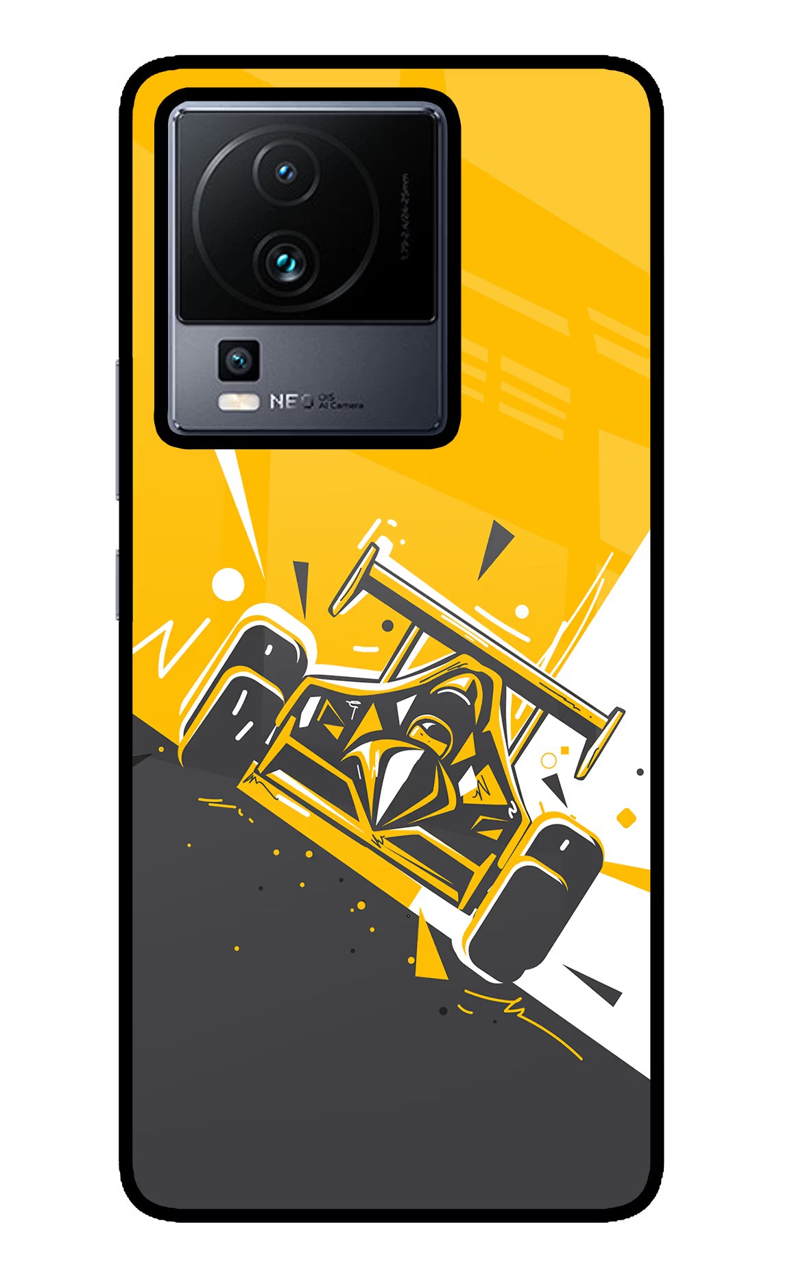 Track King iQOO Neo 7 Glass Case Back Cover by Casekaro