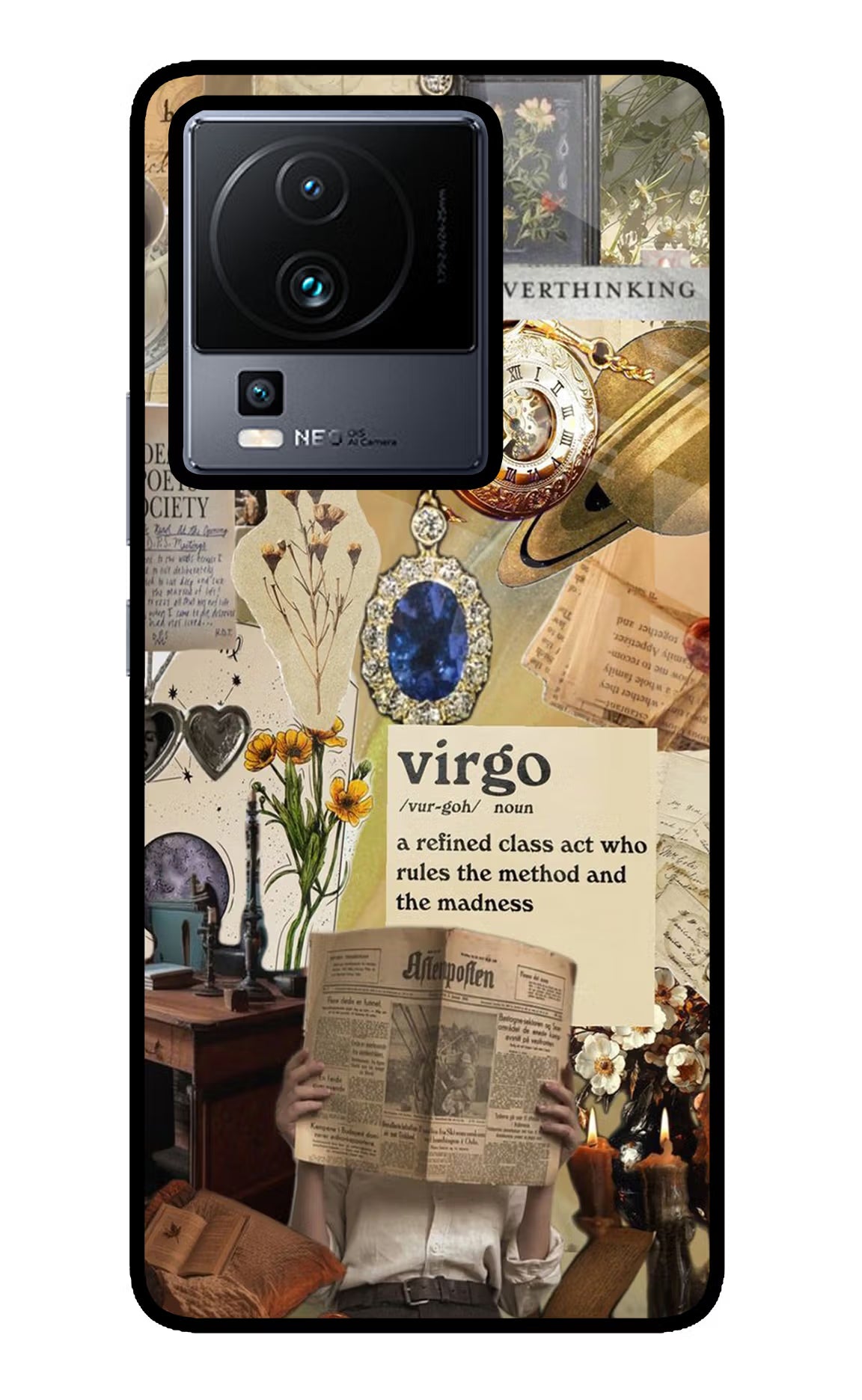 Virgo Zodiac iQOO Neo 7 Glass Case Back Cover by Casekaro