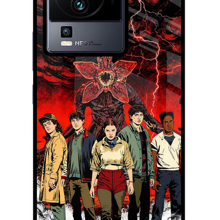 Ordinary Things Characters iQOO Neo 7 Glass Case Back Cover by Casekaro