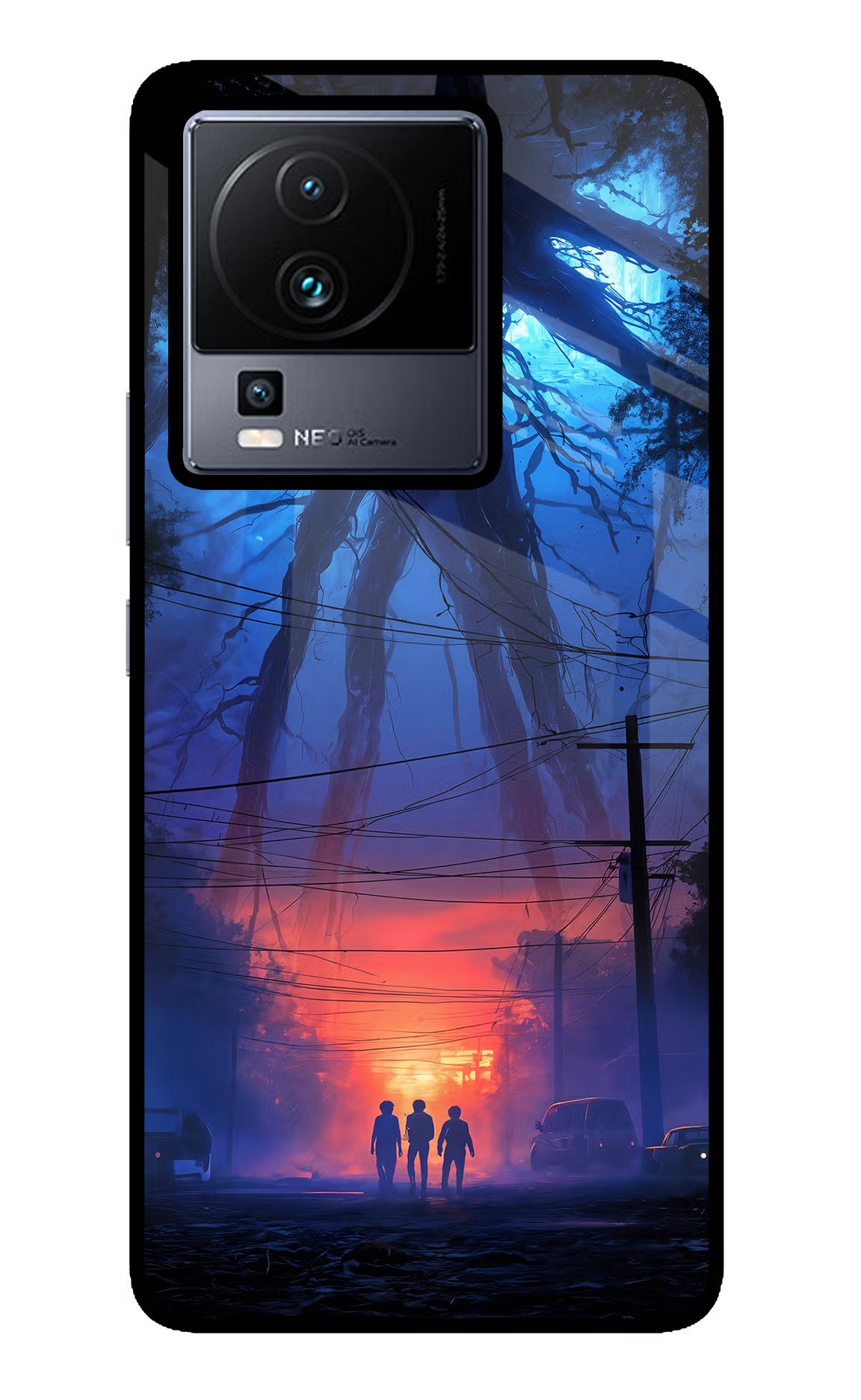 Ordinary Things Shadow iQOO Neo 7 Glass Case Back Cover by Casekaro