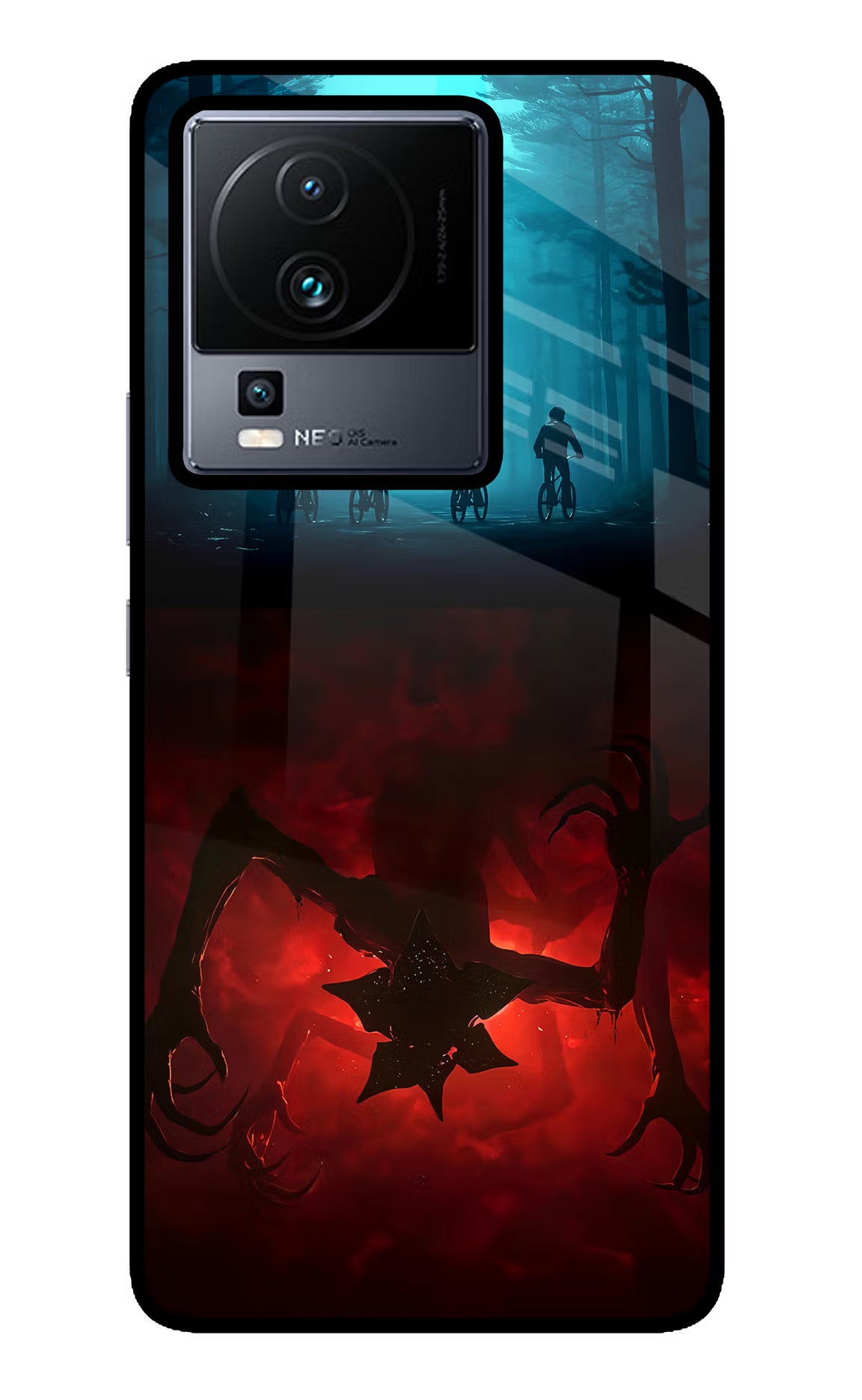 Ordinary Things Downside Up iQOO Neo 7 Glass Case Back Cover by Casekaro