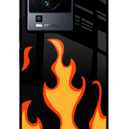 Fired Up – Black iQOO Neo 7 Glass Case