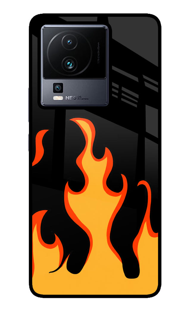 Fired Up – Black iQOO Neo 7 Glass Case