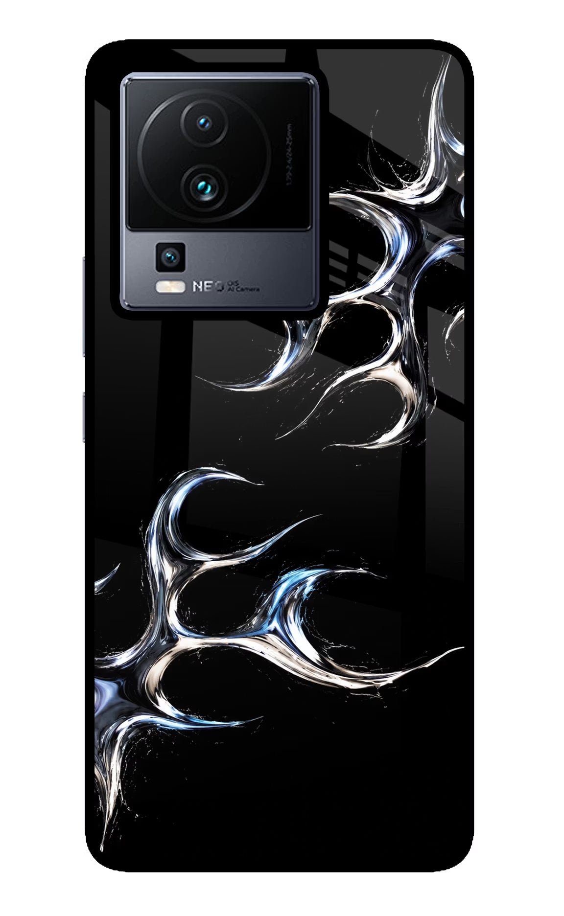 Chrome Tribal iQOO Neo 7 Glass Case Back Cover by Casekaro