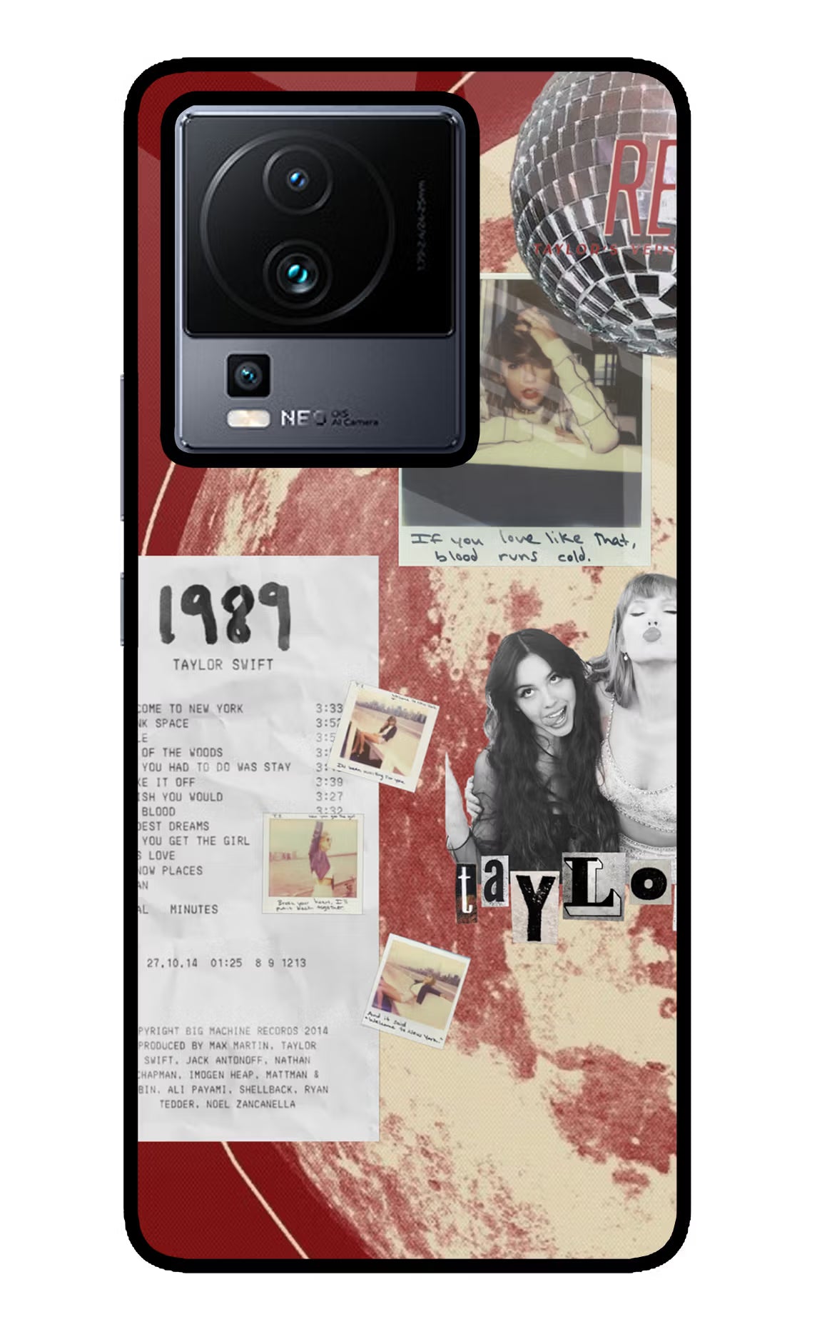 Taylor Swift iQOO Neo 7 Glass Case
