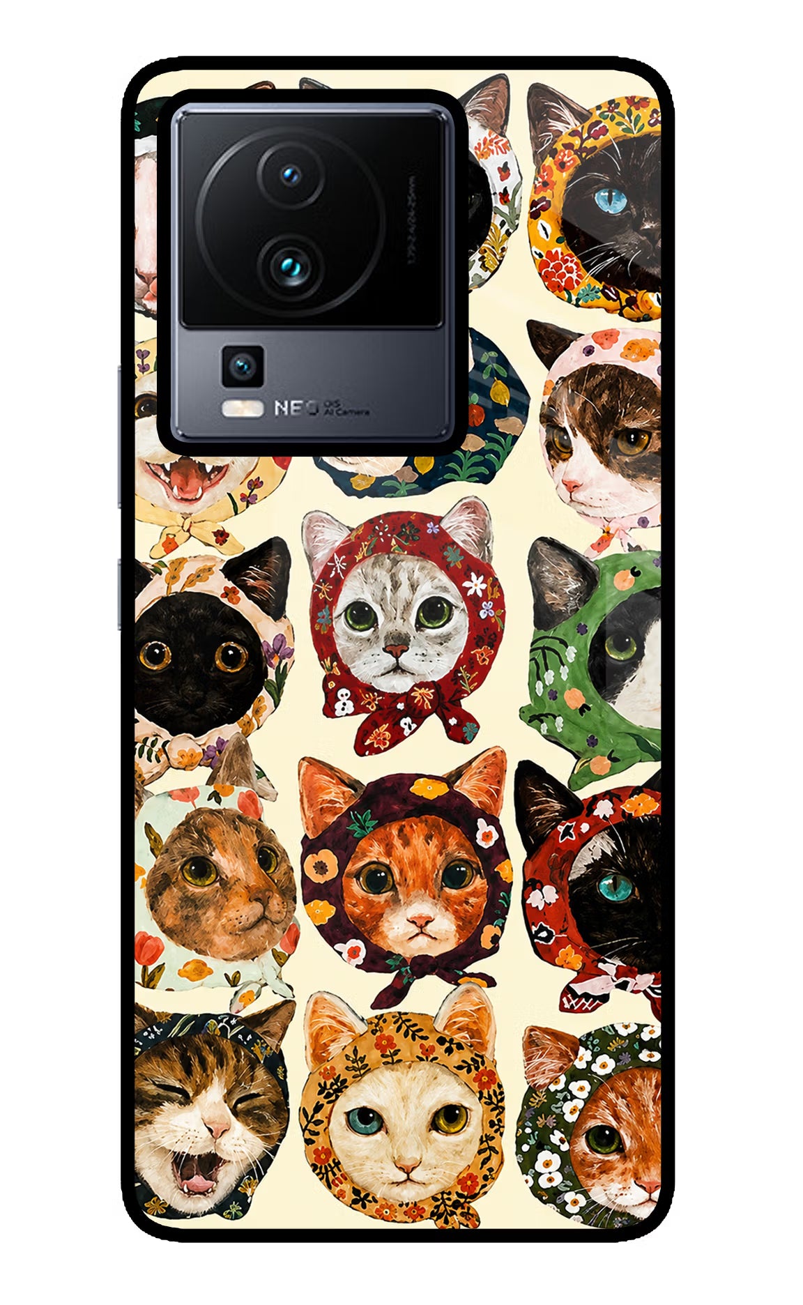 Cool Cat iQOO Neo 7 Glass Case