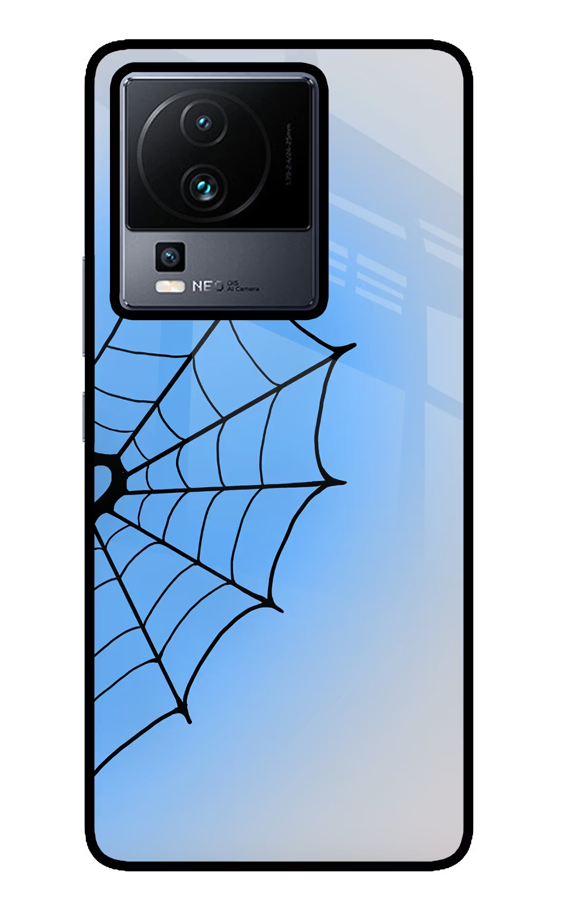 Blue Web iQOO Neo 7 Glass Case