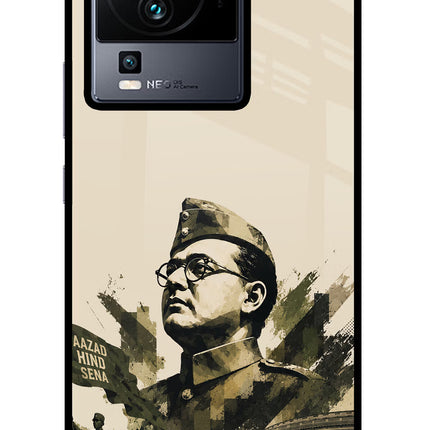 Netaji Rising iQOO Neo 7 Glass Case Back Cover by Casekaro