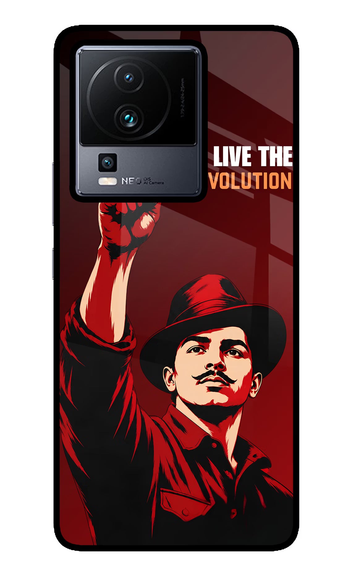 Bhagat Singh Revolution iQOO Neo 7 Glass Case