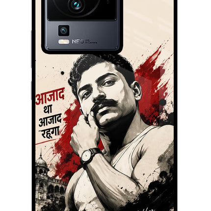 Chandrashekhar Azad Fearless iQOO Neo 7 Glass Case Back Cover by Casekaro