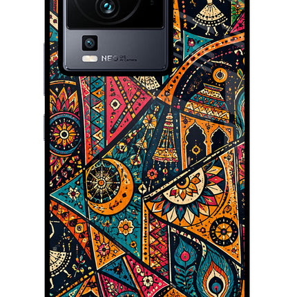 Folk Print iQOO Neo 7 Glass Case