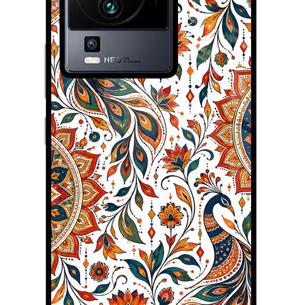 White Mayura iQOO Neo 7 Glass Case