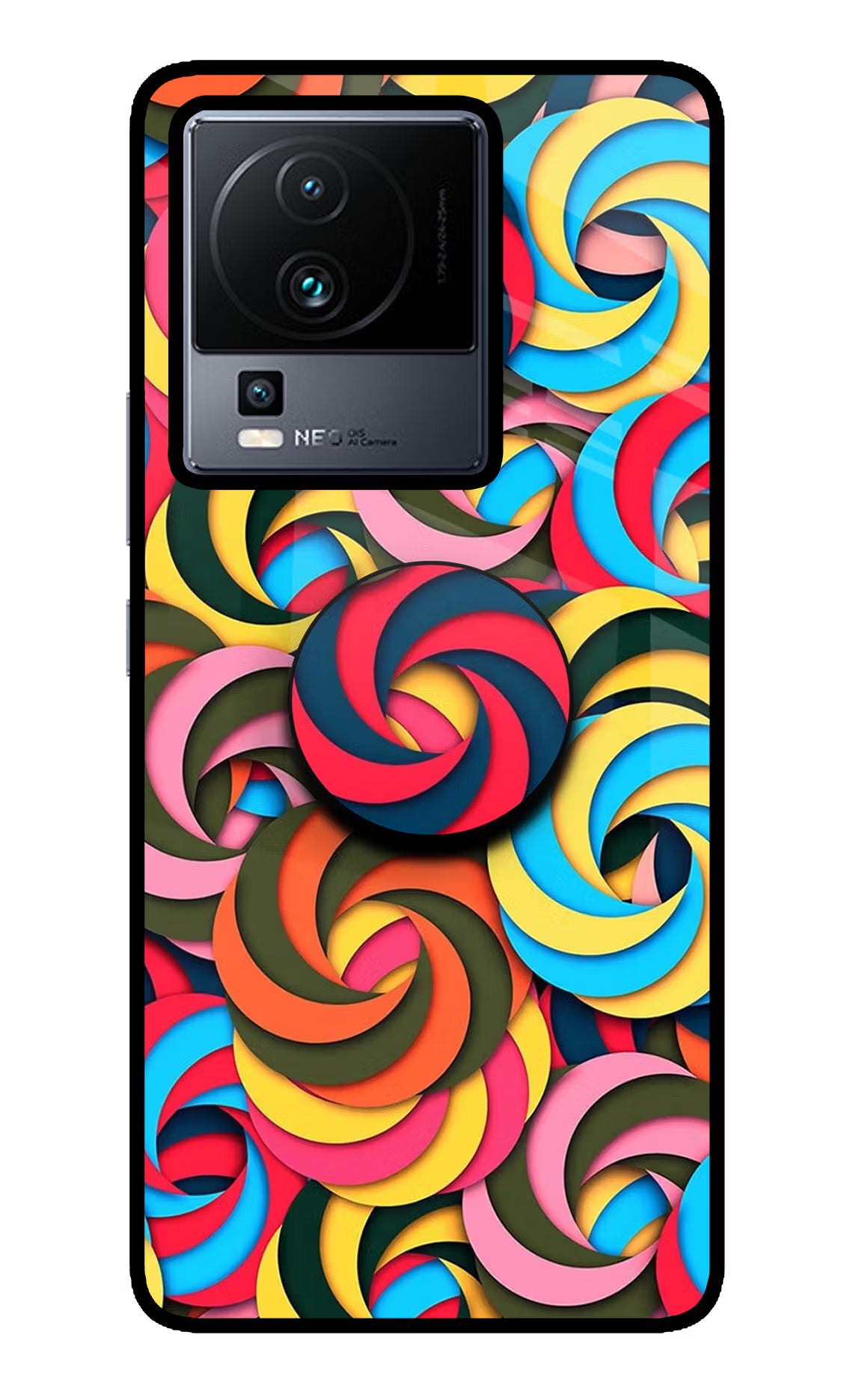 Spiral Pattern iQOO Neo 7 Pop Case by Casekaro
