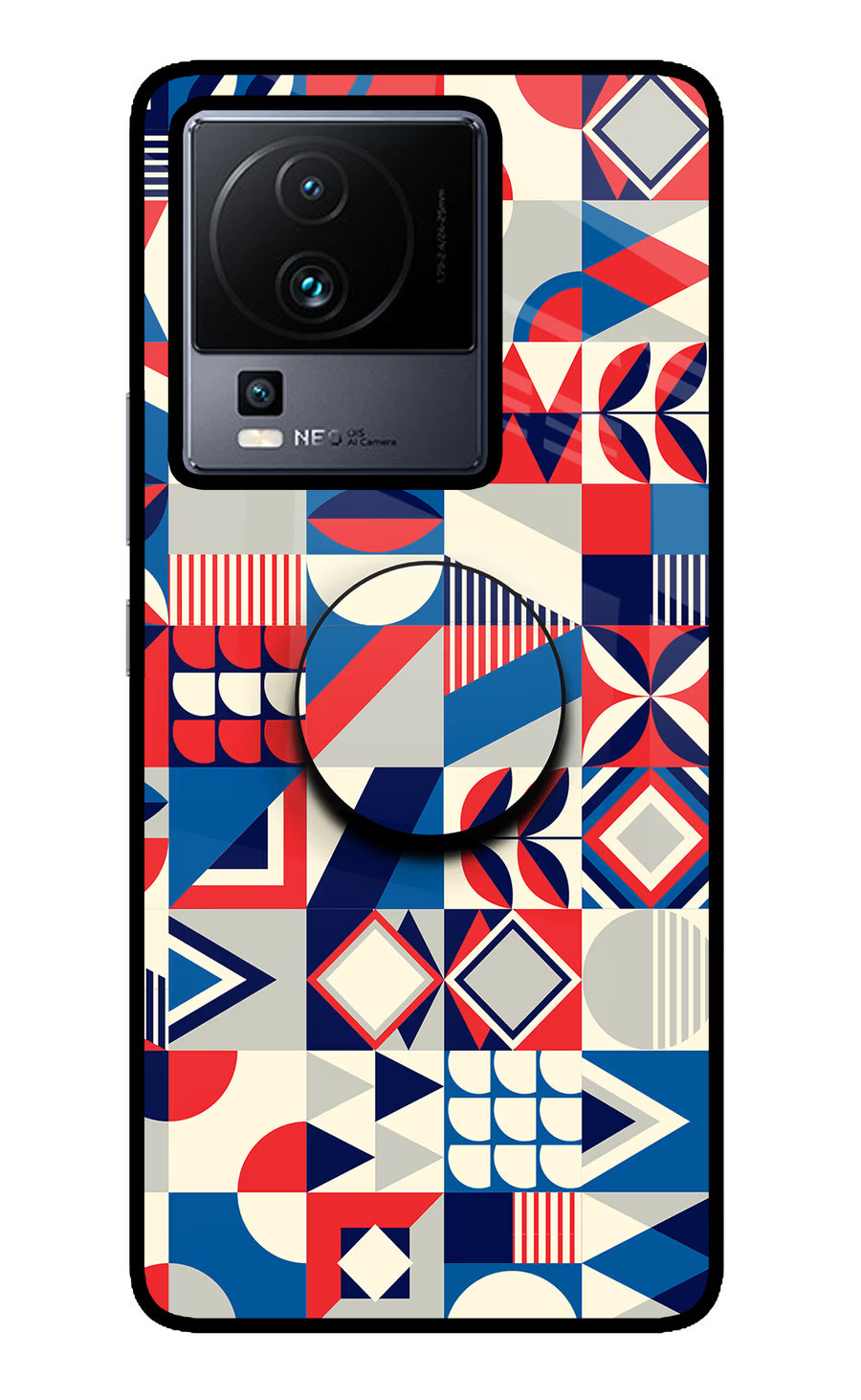 Colorful Pattern iQOO Neo 7 Pop Case, Glass case